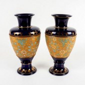 PAIR OF ANTIQUE ROYAL DOULTON