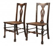 PAIR OF ANTIQUE RUSH SEAT CHAI
