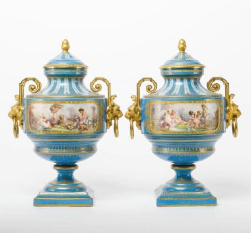 PAIR OF ANTIQUE SèVRES STYLE