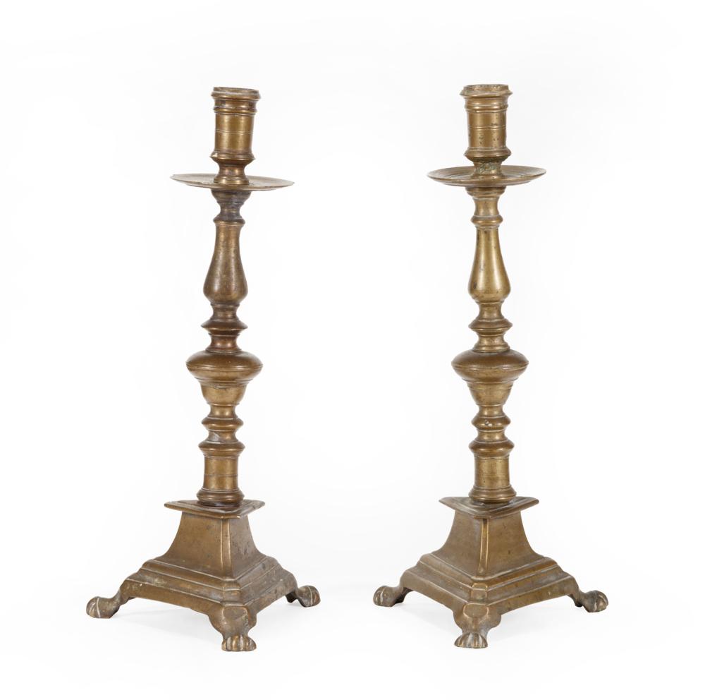 PAIR OF ANTIQUE SPANISH BRASS
