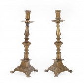 PAIR OF ANTIQUE SPANISH BRASS