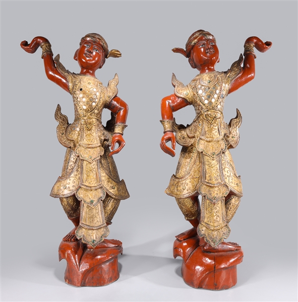 Pair of antique Thai 19th century