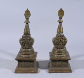 PAIR OF ANTIQUE TIBETAN BUDDHA