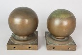 PAIR OF ANTIQUE -VINTAGE BRASS