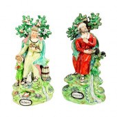 PAIR OF ANTIQUE WALTON WARE ST