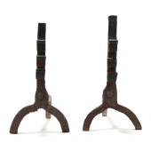 PAIR OF ANTIQUE WROUGHT IRON S