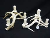 Pair of Antler Candleabra 9''