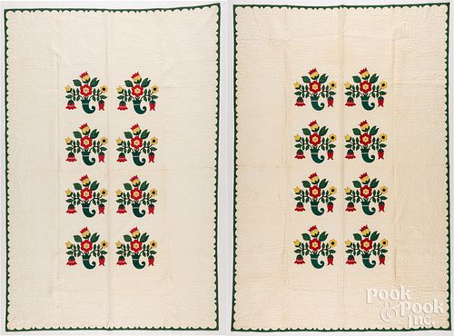 PAIR OF APPLIQUé QUILTS, 20TH