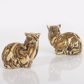 PAIR OF APTWARE MODELS OF CATS
