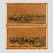 PAIR OF AQUATINTS, HORSES, BRI