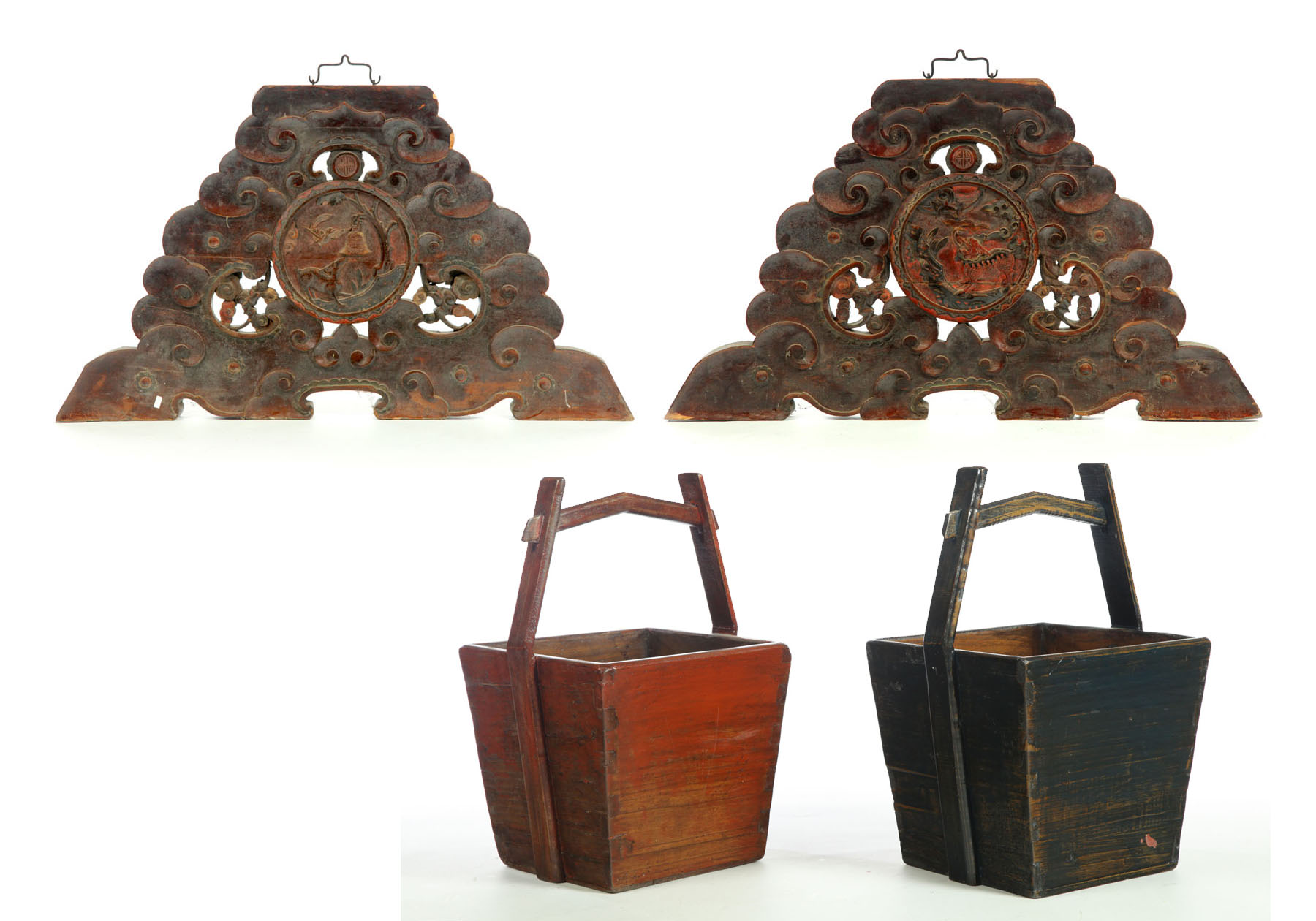 PAIR OF ARCHITECTURAL PANELS AND