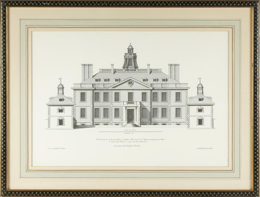 PAIR OF ARCHITECTURAL PRINTSin gilt