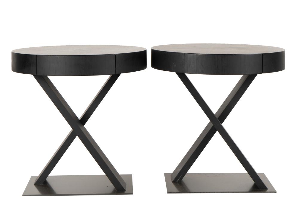 PAIR OF ARMANI CASA ROUND END