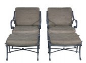 PAIR OF ARMCHAIR & OTTOMAN PAT