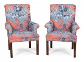 PAIR OF ARMCHAIRS WITH CHINOIS