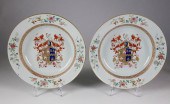 PAIR OF ARMORIAL CHINA TRADE P