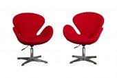 PAIR OF ARNE JACOBSEN STYLE MC