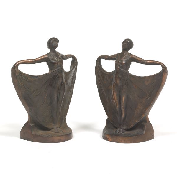 PAIR OF ART DECO BOOKENDS 9" x 7 ½"