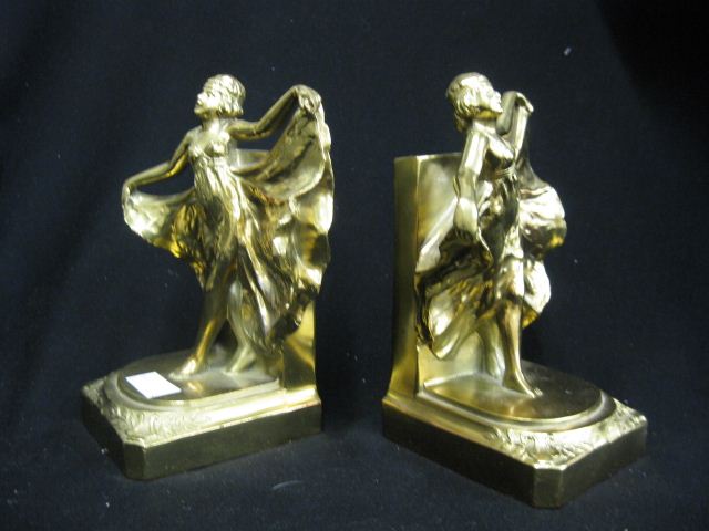 Pair of Art Deco Bronzed