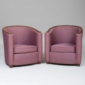 PAIR OF ART DECO BURLWOOD AND
