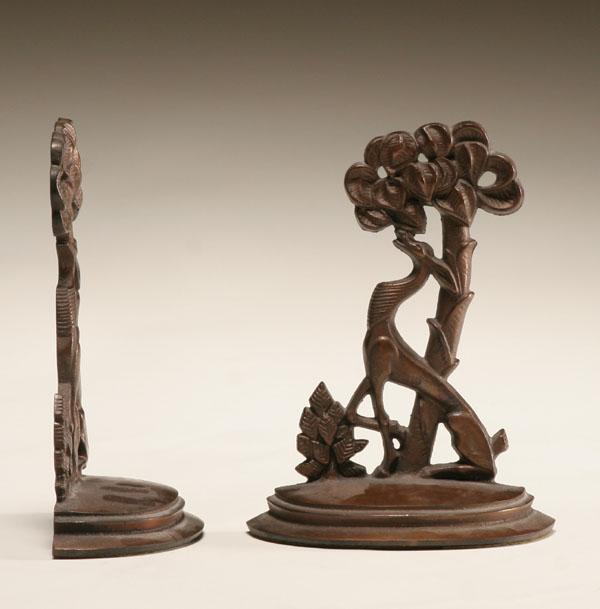 Pair of Art Deco cast iron bookends