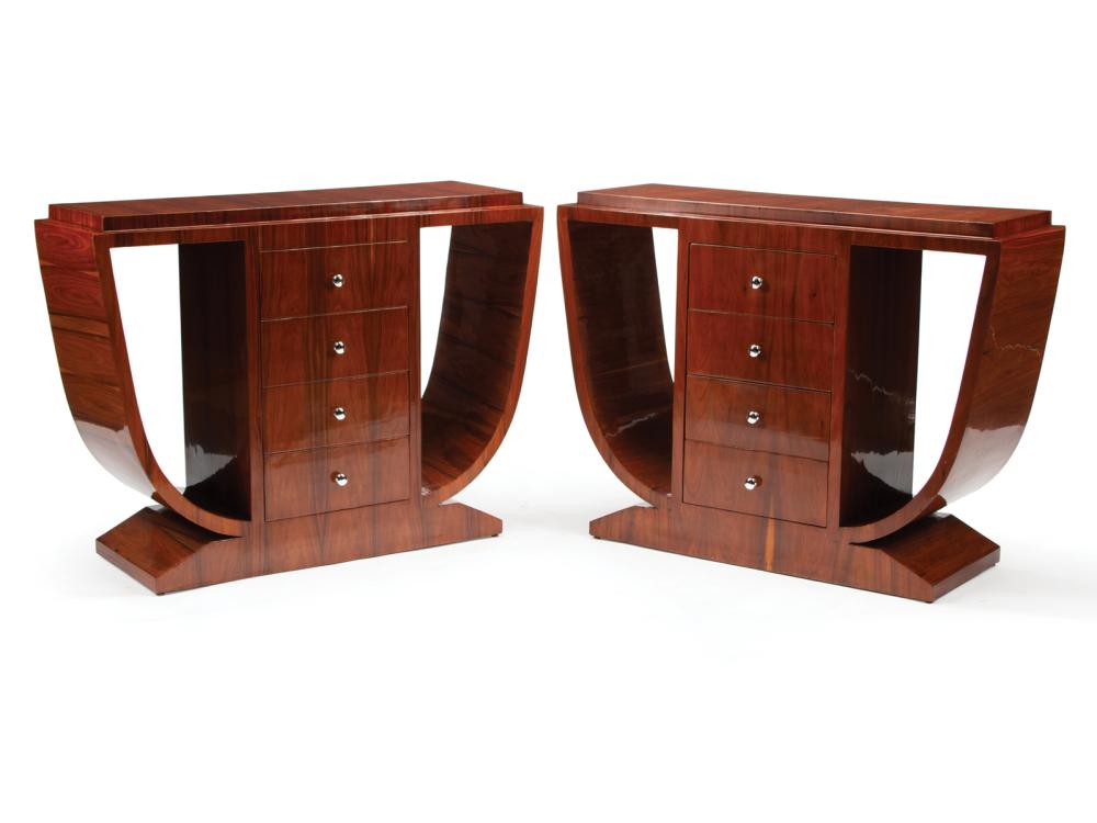 PAIR OF ART DECO CONSOLESPair of