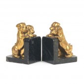 PAIR OF ART DECO GILT BRONZE A