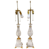 PAIR OF ART DECO LARGE ROCK CR