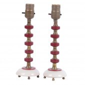 PAIR OF ART DECO MACHINE AGE 1