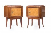 PAIR OF ART DECO MAHOGANY CABI