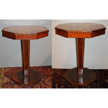 Pair of Art Deco Marquetry Inlaid