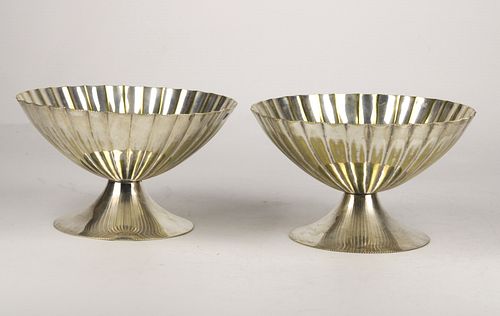 PAIR OF ART DECO METAL