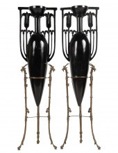 PAIR OF ART DECO MOVIE PROP FL