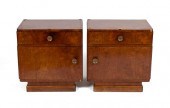 PAIR OF ART DECO OAK NIGHTSTAN