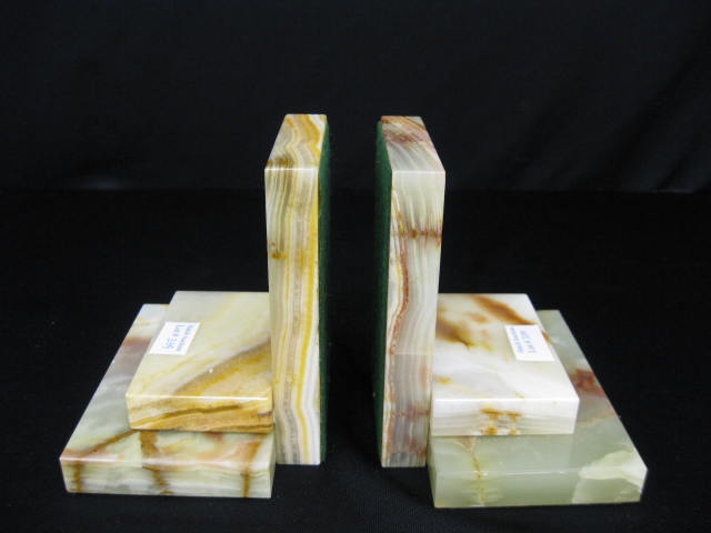 Pair of Art Deco Onyx Bookends 5