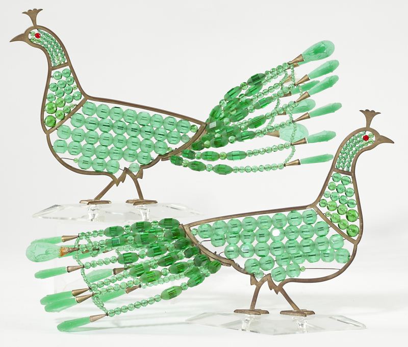 Pair of Art Deco Peacock
