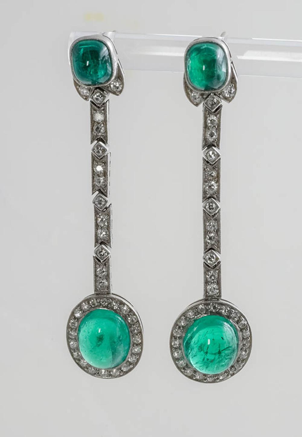 PAIR OF ART DECO PLATINUM, 14-KARAT