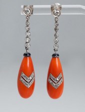 PAIR OF ART DECO PLATINUM, 18-