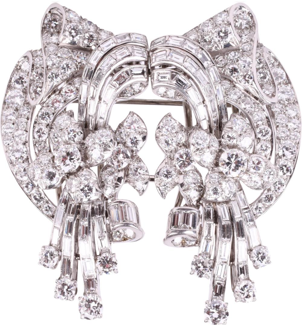 PAIR OF ART DECO PLATINUM AND 10