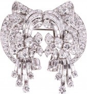 PAIR OF ART DECO PLATINUM AND