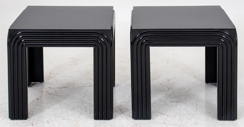 PAIR OF ART DECO REVIVAL BLACK