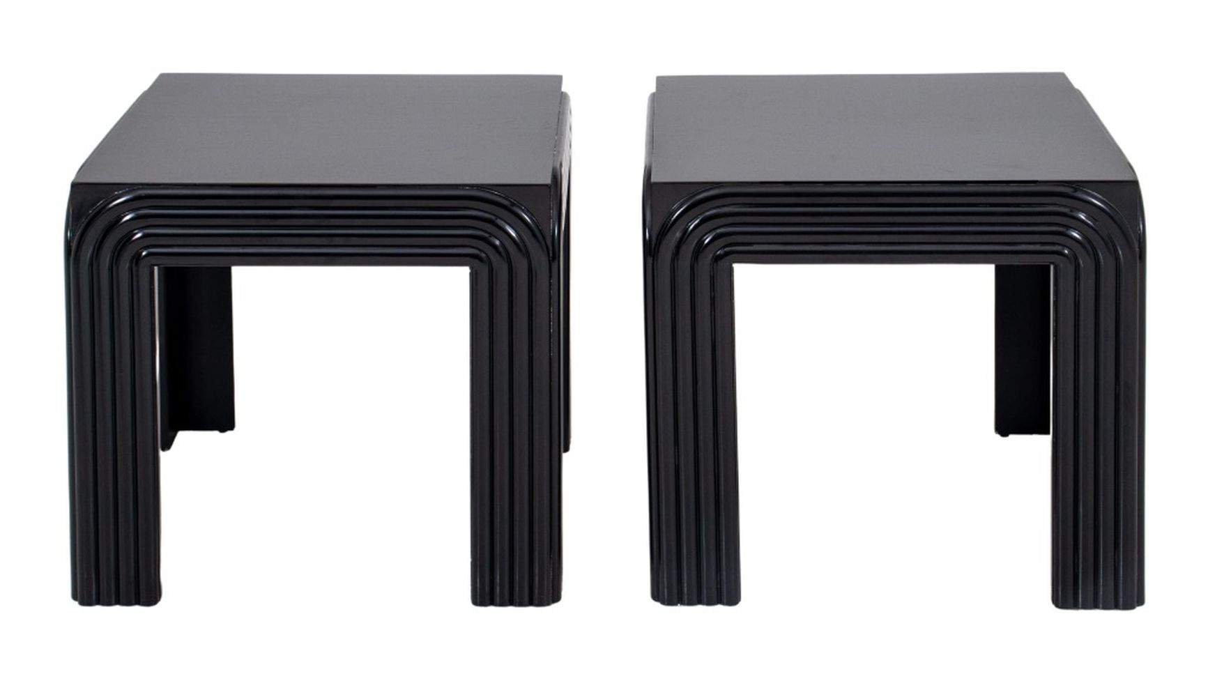 PAIR OF ART DECO REVIVAL BLACK