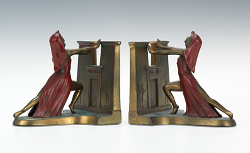 PAIR OF ART DECO RONSON COLD