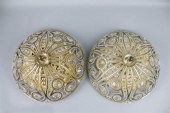 PAIR OF ART DECO STYLE METALLI