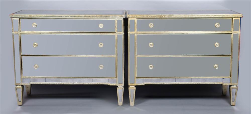 PAIR OF ART DECO STYLE MIRRORED