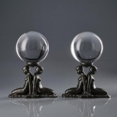 PAIR OF ART DECO STYLE SCULPTU