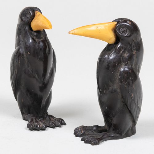 PAIR OF ART DECO STYLE BRONZE AND