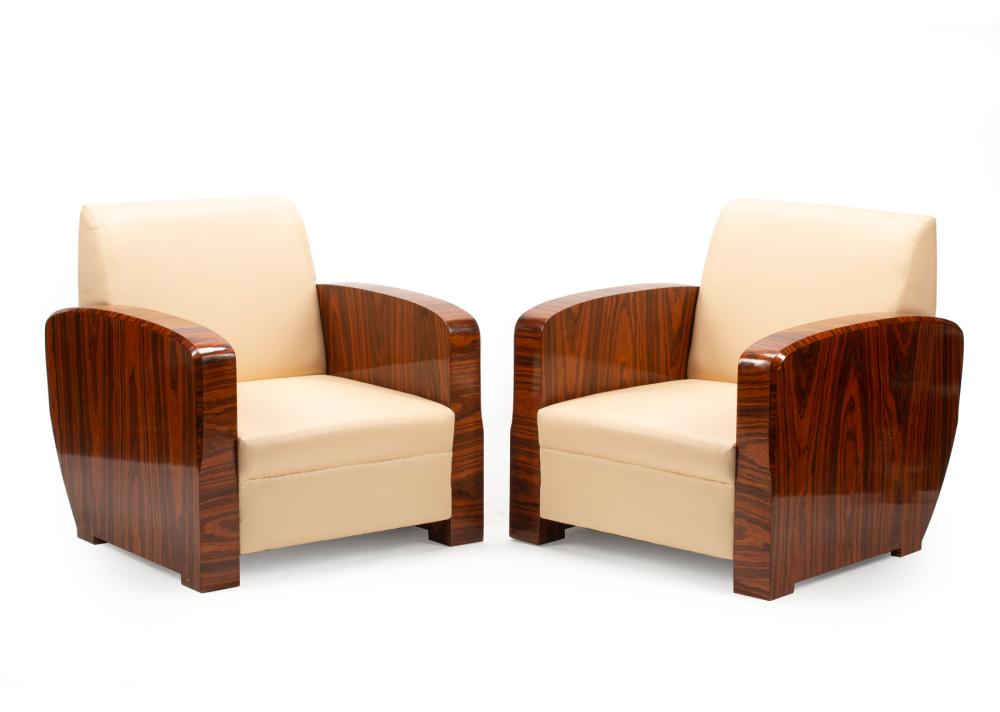 PAIR OF ART DECO-STYLE CLUB