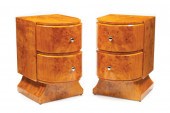 PAIR OF ART DECO-STYLE NIGHTST