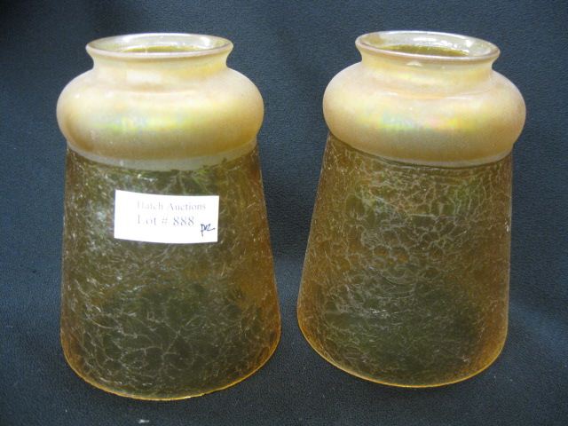 Pair of Art Glass Shades marigold